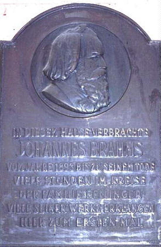 Brahms Gedenktafel, Wien III., Landstraßer Hauptstraße 96