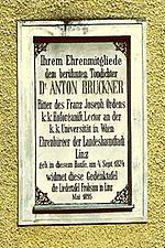 Gedenktafel an Bruckners Geburtshaus