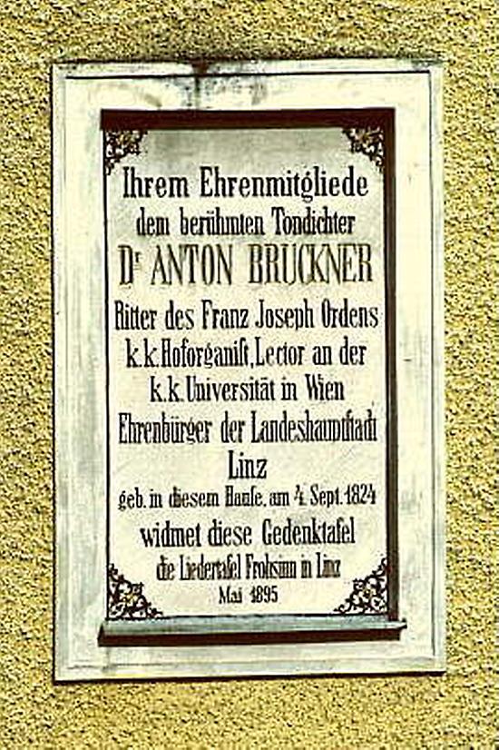 Gedenktafel an Bruckners Geburtshaus