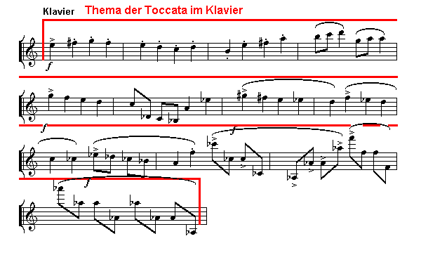 Notenbild: Konzert für Klavier und Orchester, 1. Satz, Takte 23-34