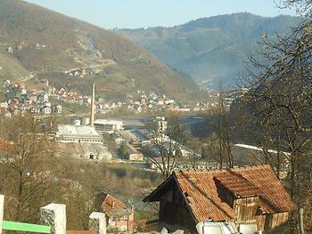 Die kleine Stadt Priboj in Serbien