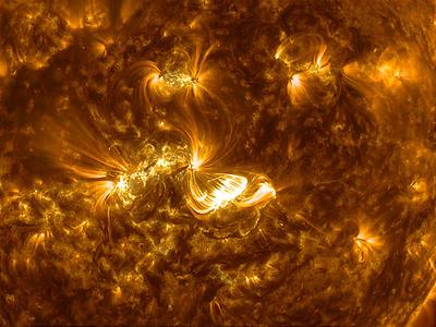 Der Sonnensturm vom 7. Jänner 2014 entstand aus einem koronalen Massenauswurf in Richtung Erde, wurde aber offenbar abgelenkt., Foto: © Solar Dynamics Observatory, NASA