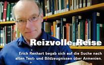 Prof. Renhart mit Faksimile eines armenischen Tetraevangeliars