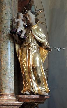 Altar seitliche Statue rechts, Hl. Antonius