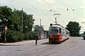 Zug der Linie T in der Endstelle St. Marx, 1979