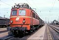 ÖBB 1018.07 am Bahnhof Attnang-Puchheim, August 1980