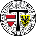 Tulln (zeigt den ursprünglichen Reiterschild mit ausgeprägter Binde, daneben das Reichsbanner)