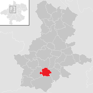 Lage der Gemeinde Aistersheim im Bezirk Grieskirchen (anklickbare Karte)