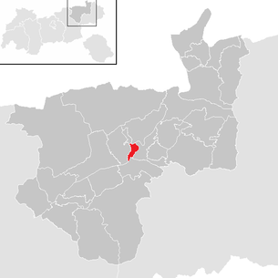 Lage der Gemeinde Angath im Bezirk Kufstein (anklickbare Karte)