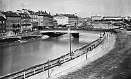 Erste (1865 verbreiterte) Ferdinandsbrücke Richtung Osten, 1867