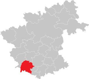 Lage der Gemeinde Bärnkopf im Bezirk Zwettl (anklickbare Karte)