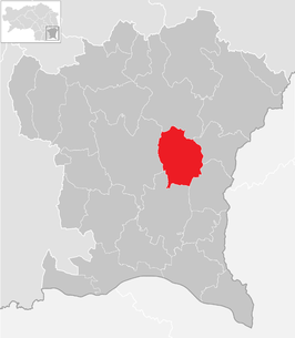 Lage der Gemeinde Bad Gleichenberg im Bezirk Südoststeiermark (anklickbare Karte)