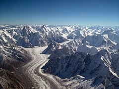 Der 62 Kilometer lange Baltoro-Gletscher im Norden Pakistans ist einer der längsten außerpolaren Gletscher