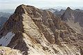 Der Gipfelaufbau der Birkkarspitze von Westen