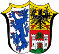 Wappen des Landkreises Traunstein: Der Chiemseeadler rechts oben