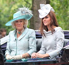 Camilla und Catherine, Duchess of Cambridge bei Trooping the Colour, 17. Juni 2012.