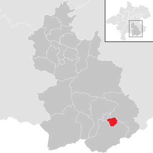Lage der Gemeinde Edlbach im Bezirk Kirchdorf an der Krems (anklickbare Karte)