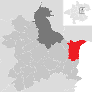 Lage der Gemeinde Enns im Bezirk Linz-Land (anklickbare Karte)