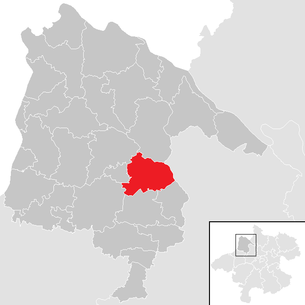 Lage der Gemeinde Enzenkirchen im Bezirk Schärding (anklickbare Karte)
