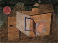 geöffnet, 1933, Feder mit Tusche, Bleistift und Wasserfarbe, gewachst, auf Grundierung auf Nesseltuch auf Sperrholz, Privatbesitz, Schweiz
