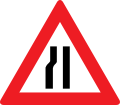 8b: Fahrbahnverengung (linksseitig)