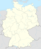 Deutschlandkarte, Position der Stadt Würzburg hervorgehoben