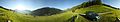 360°-Panorama ~2 km vor Trins: Taleingang Gschnitztal