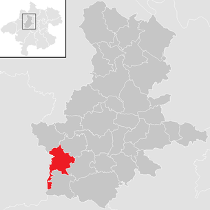 Lage der Gemeinde Haag am Hausruck im Bezirk Grieskirchen (anklickbare Karte)