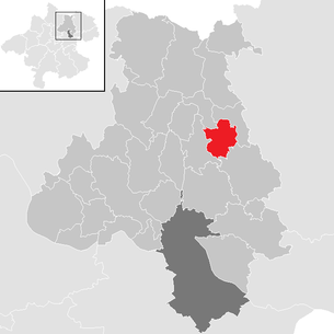 Lage der Gemeinde Haibach im Mühlkreis im Bezirk Urfahr-Umgebung (anklickbare Karte)