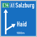 15a-a: Vorwegweiser – Autobahn oder Autostraße