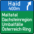 15a-c: Vorwegweiser – Autobahn oder Autostraße