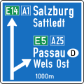 15a-d: Vorwegweiser – Autobahn oder Autostraße