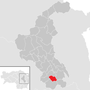 Lage der Gemeinde Hofstätten an der Raab im Bezirk Weiz (anklickbare Karte)