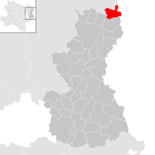 Lage der Gemeinde Hohenau an der March im Bezirk Gänserndorf (anklickbare Karte)