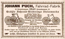 Puch erste offizielle Fahrradherstellung