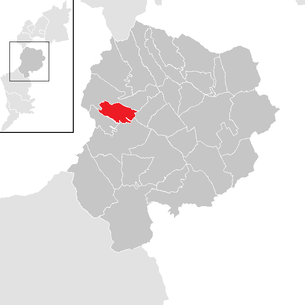 Lage der Gemeinde Kaisersdorf im Bezirk Oberpullendorf (anklickbare Karte)