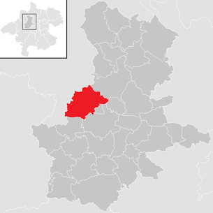 Lage der Gemeinde Kallham im Bezirk Grieskirchen (anklickbare Karte)