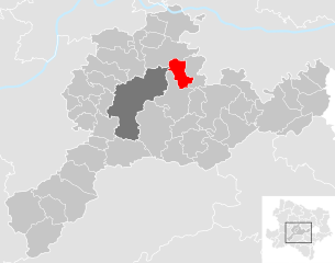 Lage der Gemeinde Kapelln im Bezirk Sankt Pölten (anklickbare Karte)