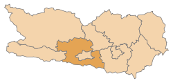 Lage des Bezirks Villach-Land im Bundesland Kärnten (anklickbare Karte)