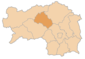 Lage des Bezirkes Leoben innerhalb der Steiermark