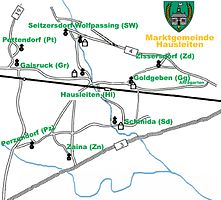 Katastralgemeinden und Ortschaften der Marktgemeinde Hausleiten