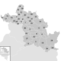 Lage der Gemeinde Bezirk Bregenz im Bezirk Bregenz (anklickbare Karte)