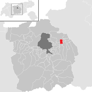 Lage der Gemeinde Mils bei Hall im Bezirk Innsbruck-Land (anklickbare Karte)