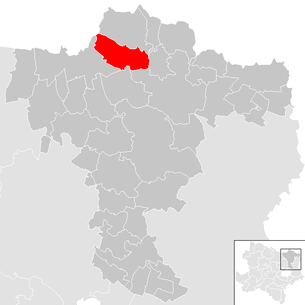 Lage der Gemeinde Neudorf bei Staatz im Bezirk Mistelbach (anklickbare Karte)