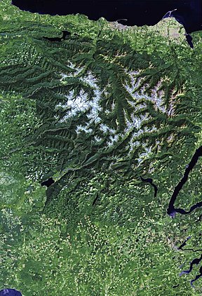 Satellitenaufnahme des Olympic-Nationalparks