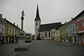 Der Ottensheimer Marktplatz in Blickrichtung Norden