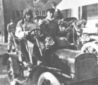 Puch Voiturette mit Johann Puch am Steuer 1906