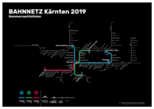 S-Bahn Kärnten Nachtnetz im Sommer