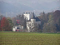 Blick von Wilhering auf Schloss Ottensheim