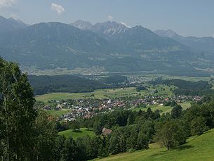 Schnifis, Blick von der Dünserbergstraße